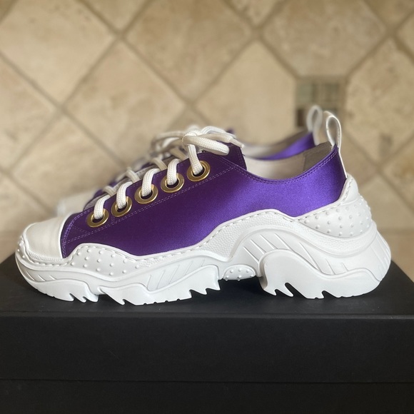 Rare!!! No. 21 Billy Satin Purple Designer Luxury Sneakers NIB NWT - Picture 11 of 16